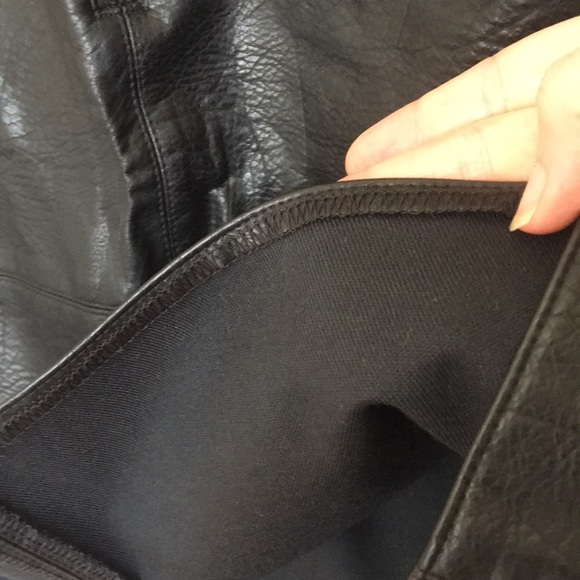 EUC Small ZARA faux leather black A-line mini skirt, feels like real leather!! - Picture 5 of 9